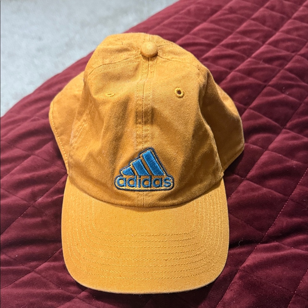 Adidas Orange Cap with Blue Logo